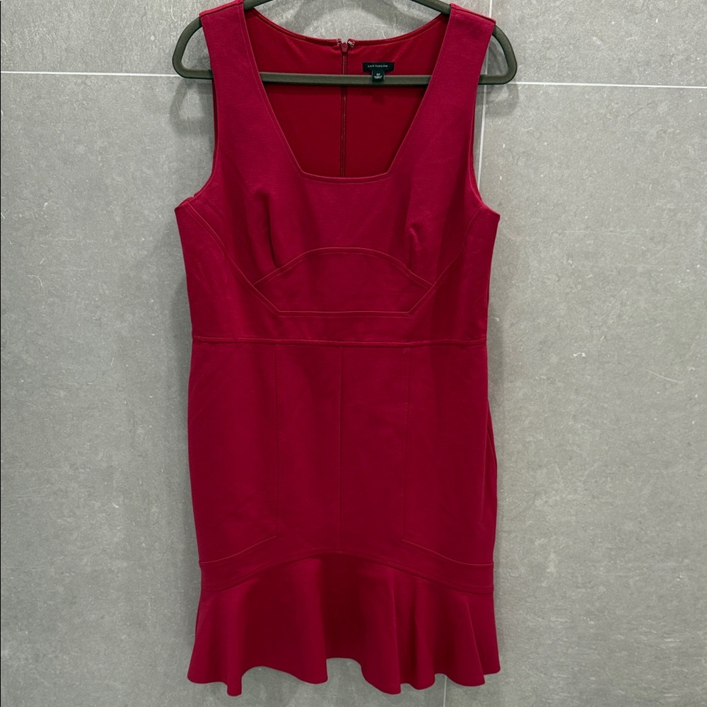 Ann Taylor Vibrant Pink Red Dress